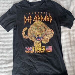Def Leppard Black Graphic Tee